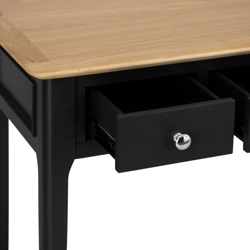 Bergen Black Painted Oak Dressing Table 6 Bergen Black Painted Oak Dressing Table - Image 4