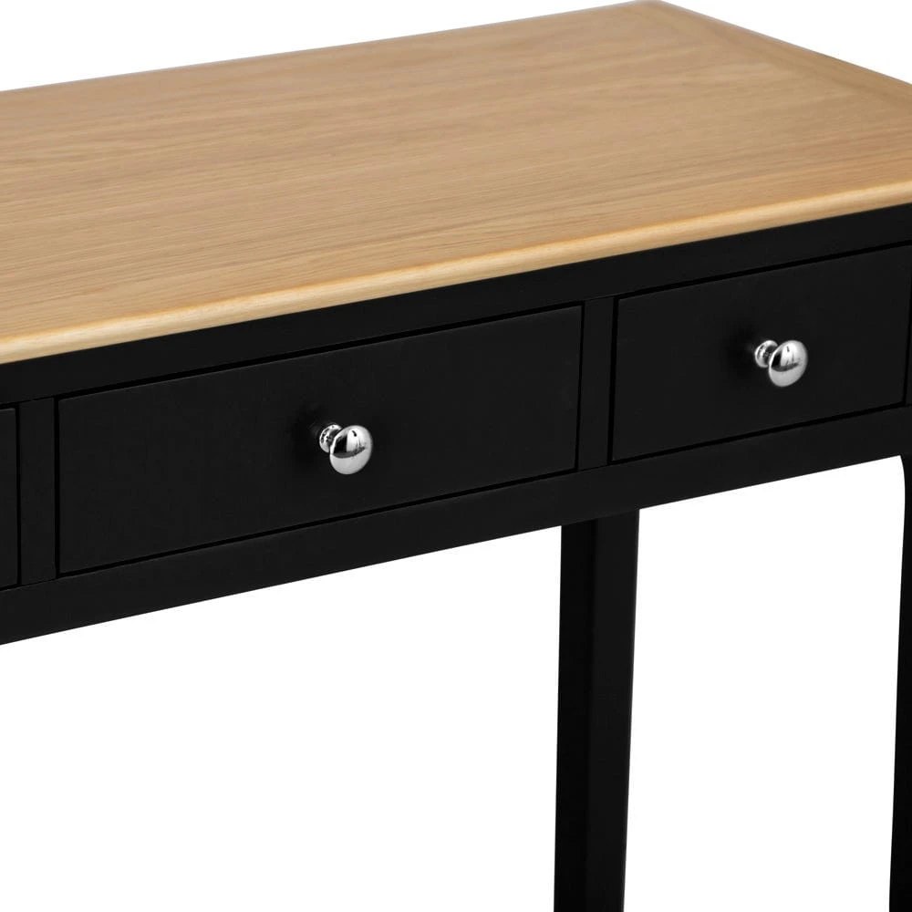 Bergen Black Painted Oak Dressing Table 7 Bergen Black Painted Oak Dressing Table - Image 5