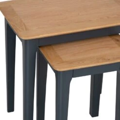 Bergen Blue Painted Oak Nest Of 2 Tables 11 Bergen Blue Painted Oak Nest Of 2 Tables -Furniture Sale Shop ntp n2t blue 2