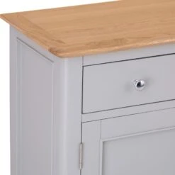 Bergen Grey Painted Oak 2 Door 1 Drawer Mini Sideboard -Furniture Sale Shop ntp sms g 5