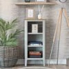 Bergen Grey Painted Oak Small Narrow Bookcase -Furniture Sale Shop ntp snbc g