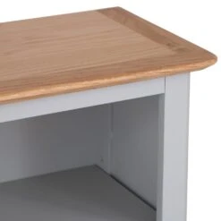 Bergen Grey Painted Oak Small Wide Bookcase -Furniture Sale Shop ntp swbc g 5