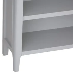 Bergen Grey Painted Oak Small Wide Bookcase -Furniture Sale Shop ntp swbc g 6