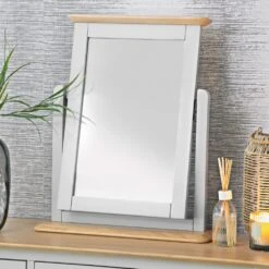 Bergen Grey Painted Oak Vanity Mirror