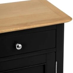 Bergen Black Painted Oak Wine Cabinet -Furniture Sale Shop ntp wc jb 8