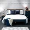 Rutland Blue Painted Oak King Size Bed Frame -Furniture Sale Shop ra 46 b 1