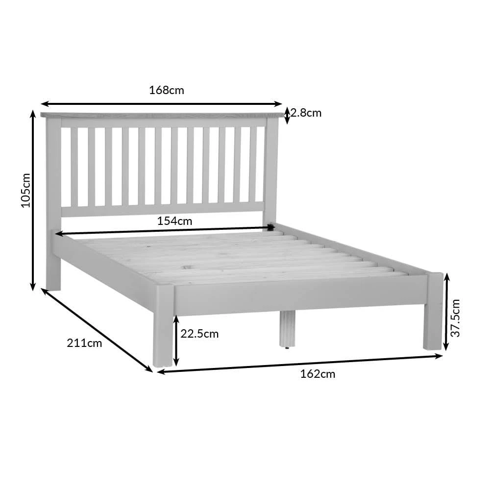 Rutland Blue Painted Oak King Size Bed Frame 11 Rutland Blue Painted Oak King Size Bed Frame - Image 9