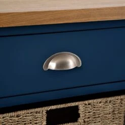 Rutland Blue Painted Oak 1 Drawer 3 Wicker Basket Cabinet 24 Rutland Blue Painted Oak 1 Drawer 3 Wicker Basket Cabinet -Furniture Sale Shop ra c13 tr 10 1