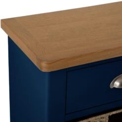 Rutland Blue Painted Oak 1 Drawer 3 Wicker Basket Cabinet 22 Rutland Blue Painted Oak 1 Drawer 3 Wicker Basket Cabinet -Furniture Sale Shop ra c13 tr 6 1
