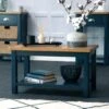 Rutland Blue Painted Oak Small Coffee Table 2 Rutland Blue Painted Oak Small Coffee Table -Furniture Sale Shop ra ct b