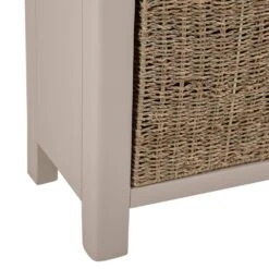 Rutland Painted Oak Hall Bench With Wicker Baskets -Furniture Sale Shop ra hb tr 8