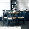 Rutland Blue Painted Oak Square Fixed Top Dining Table -Furniture Sale Shop ra stt b