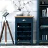 Rutland Blue Painted Oak Wine Cabinet -Furniture Sale Shop ra wc b