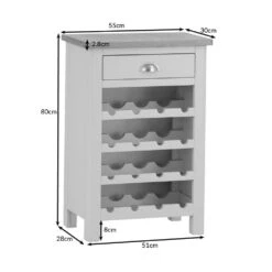 Rutland Blue Painted Oak Wine Cabinet -Furniture Sale Shop ra wc dims blue