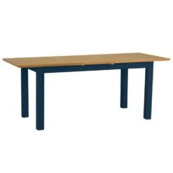 Rutland Blue Painted Oak 1.6m Extending Dining Table -Furniture Sale Shop rab 16bet b 2