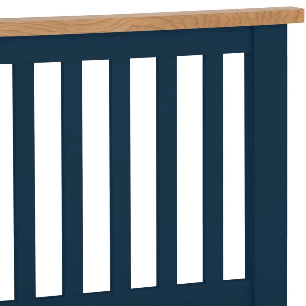 Rutland Blue Painted Oak King Size Bed Frame 5 Rutland Blue Painted Oak King Size Bed Frame - Image 3