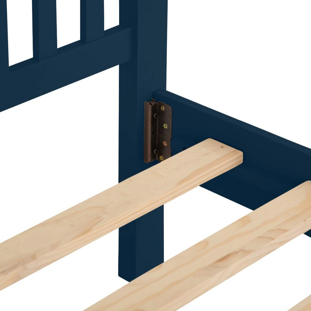 Rutland Blue Painted Oak King Size Bed Frame 6 Rutland Blue Painted Oak King Size Bed Frame - Image 4