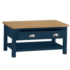 Rutland Blue Painted Oak Large Coffee Table 16 Rutland Blue Painted Oak Large Coffee Table -Furniture Sale Shop rab lct b 2