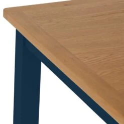 Rutland Blue Painted Oak Square Fixed Top Dining Table -Furniture Sale Shop rab sft b 3