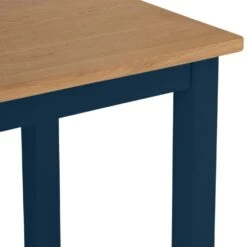 Rutland Blue Painted Oak Square Fixed Top Dining Table -Furniture Sale Shop rab sft b 4