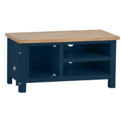 Rutland Blue Painted Oak TV Unit -Furniture Sale Shop rab stv b 2