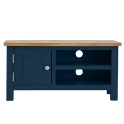 Rutland Blue Painted Oak TV Unit -Furniture Sale Shop rab stv b 8