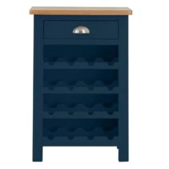 Rutland Blue Painted Oak Wine Cabinet -Furniture Sale Shop rab wc b 10