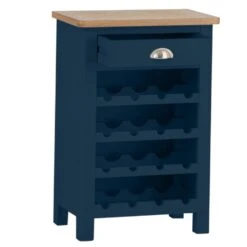 Rutland Blue Painted Oak Wine Cabinet -Furniture Sale Shop rab wc b 2