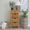 Rutland Oak 1 Drawer 3 Wicker Basket Cabinet -Furniture Sale Shop rao c13 1