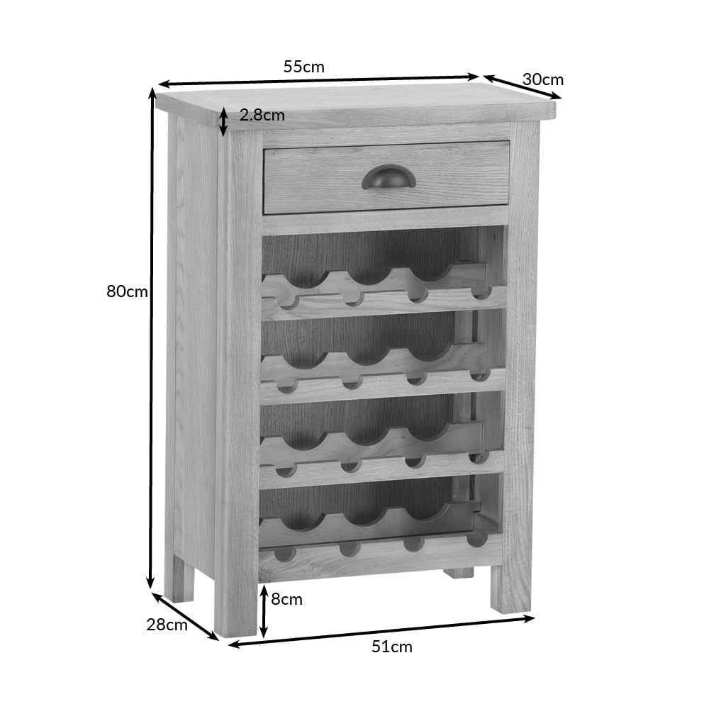 Rutland Oak Wine Cabinet 13 Rutland Oak Wine Cabinet - Image 11