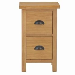 Rutland Oak 2 Drawer Slim Bedside Table -Furniture Sale Shop rutlandoak 143