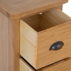 Rutland Oak 2 Drawer Slim Bedside Table -Furniture Sale Shop rutlandoak 146