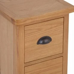 Rutland Oak 2 Drawer Slim Bedside Table -Furniture Sale Shop rutlandoak 147