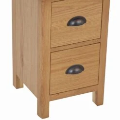 Rutland Oak 2 Drawer Slim Bedside Table -Furniture Sale Shop rutlandoak 149