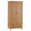 Rutland Oak 2 Door Wardrobe With Drawer -Furniture Sale Shop rutlandoak 85