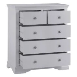 Florence Grey Painted 2 Over 3 Chest -Furniture Sale Shop sw 2o3 grey 3