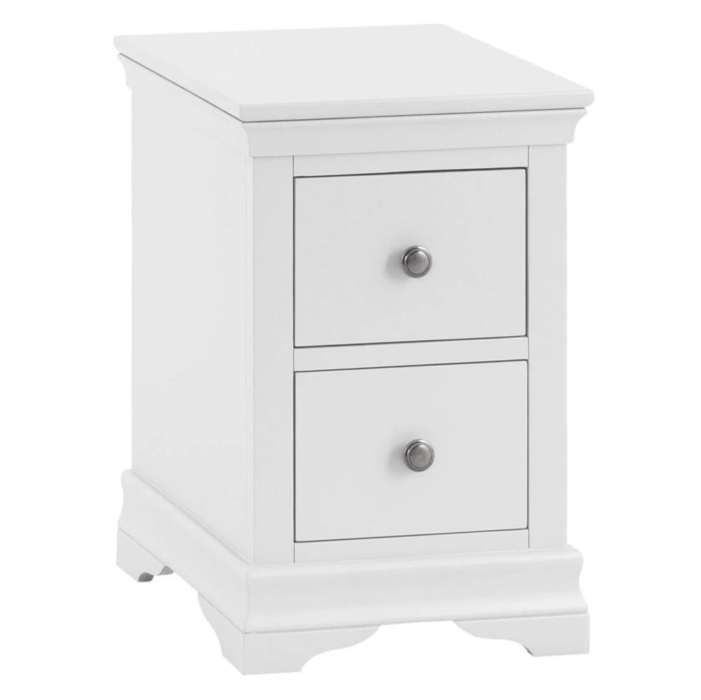 Florence White Painted Bedside Table 4 Florence White Painted Bedside Table - Image 2