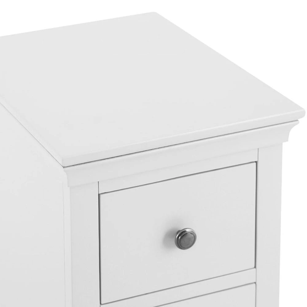Florence White Painted Bedside Table 6 Florence White Painted Bedside Table - Image 4