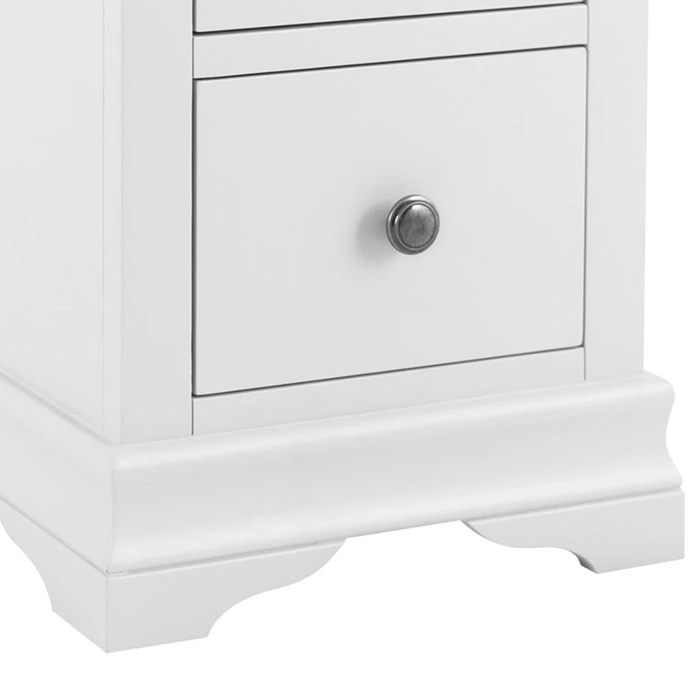 Florence White Painted Bedside Table 8 Florence White Painted Bedside Table - Image 6