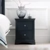 Florence Midnight Grey Painted Large Bedside Cabinet 2 Florence Midnight Grey Painted Large Bedside Cabinet -Furniture Sale Shop sw lbsc mg