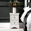 Florence White Painted Bedside Table 1 Florence White Painted Bedside Table -Furniture Sale Shop sw sbsc w