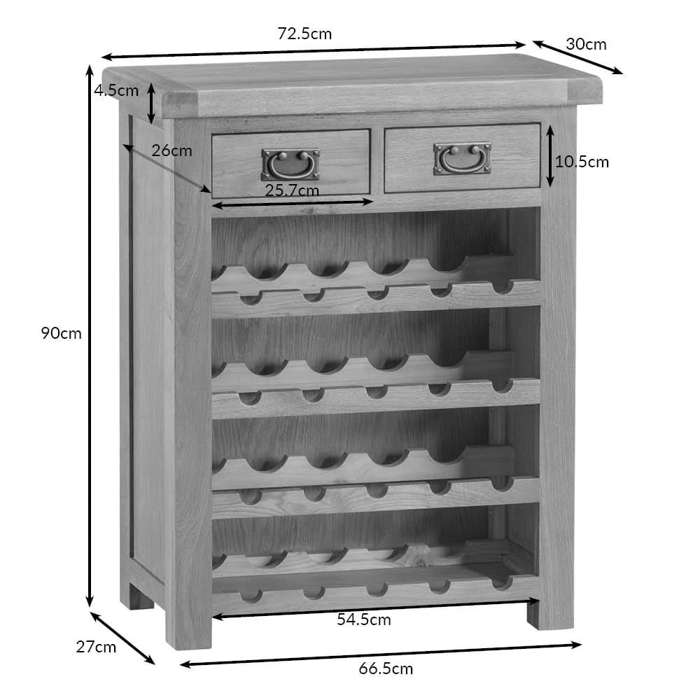 Winchester Oak Small Wine Rack 12 Winchester Oak Small Wine Rack - Image 10