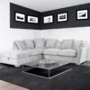 Fantasia Symphony Silver Right Hand Corner Sofa With Footstool