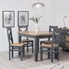 Suffolk Midnight Grey Painted Oak 1.2m Butterfly Extending Dining Table -Furniture Sale Shop tt 12bet ch