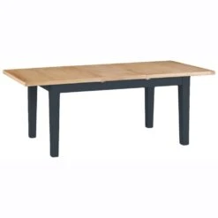 Suffolk Midnight Grey Painted Oak 1.6m Butterfly Extending Dining Table -Furniture Sale Shop tt 16bet ch 3