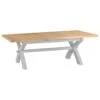 Suffolk Grey Painted Oak 1.8m Cross Extending Dining Table -Furniture Sale Shop tt 18et g 3