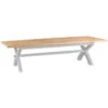 Suffolk Grey Painted Oak 2.5m Cross Extending Dining Table