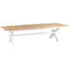 Suffolk White Painted Oak 2.5m Cross Extending Dining Table -Furniture Sale Shop tt 25et w 2