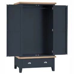 Suffolk Midnight Grey Painted Oak 2 Door Wardrobe With Drawer 13 Suffolk Midnight Grey Painted Oak 2 Door Wardrobe With Drawer -Furniture Sale Shop tt l2dr ch 5