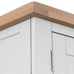 Suffolk White Painted Oak 3 Door Wardrobe With Mirror -Furniture Sale Shop tt l3dr w 7